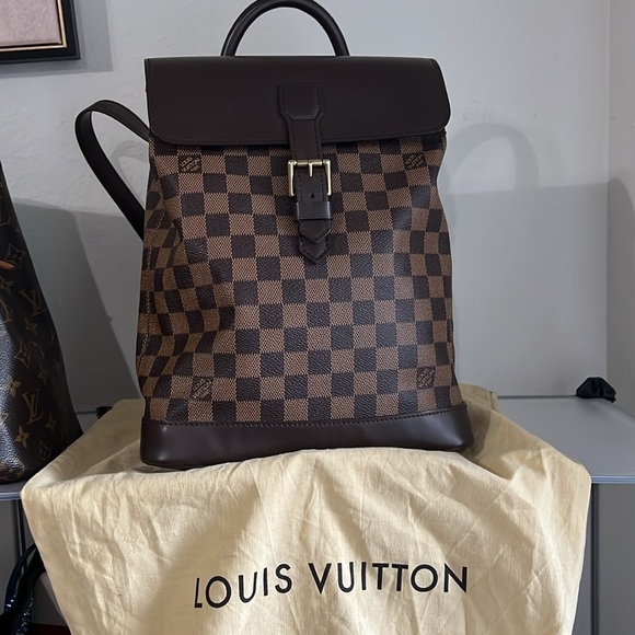 Louis Vuitton Ebene Soho Backpack & LV Dust bag - Picture 15 of 16